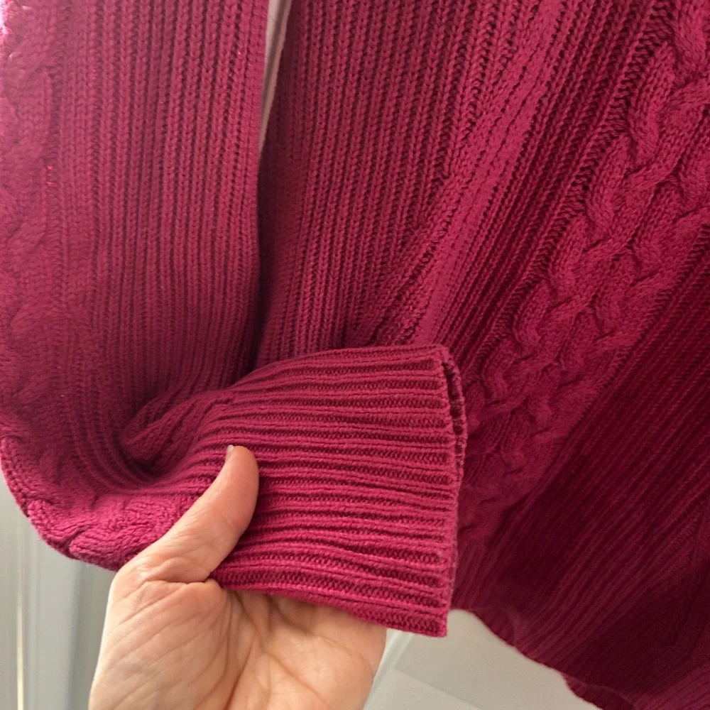 🐐NAADAM Cashmere & Wool Raspberry Cableknit Sweater - Picture 11 of 11